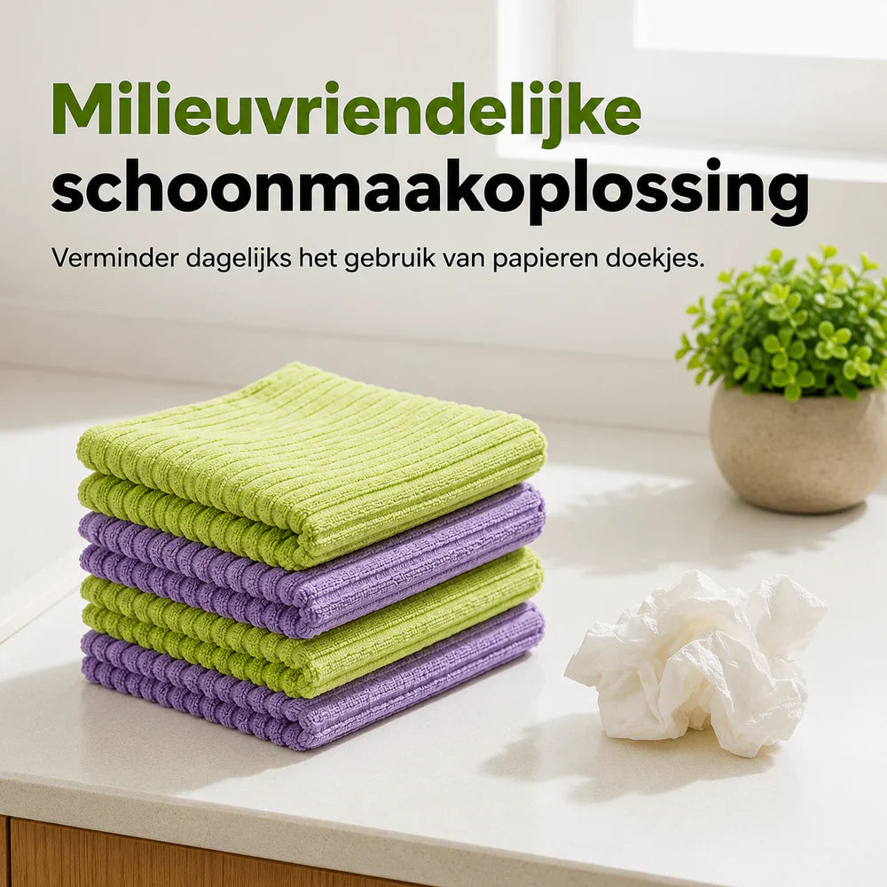 MicroRoll™ | Herbruikbare microvezel reinigingsrol met scheurstroken