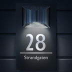 Huisnaambord op zonne-energie