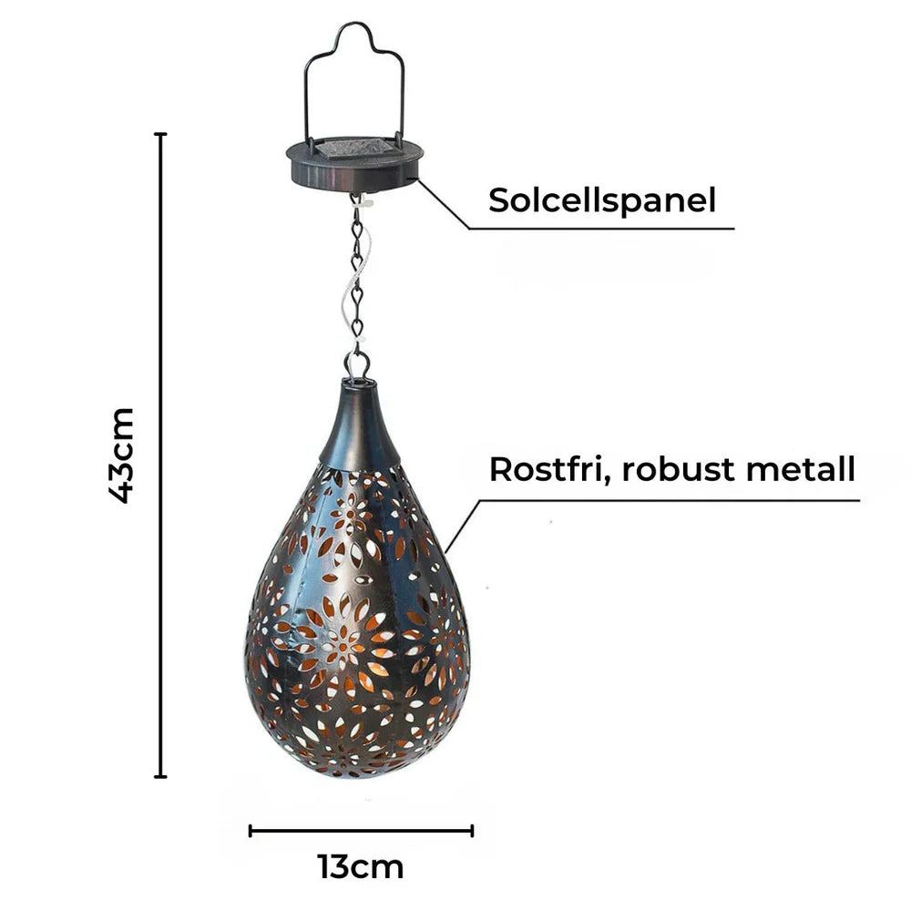 LumiDrop™ | Sfeervolle zonne-energie lichtdruppel lamp roestvrij staal