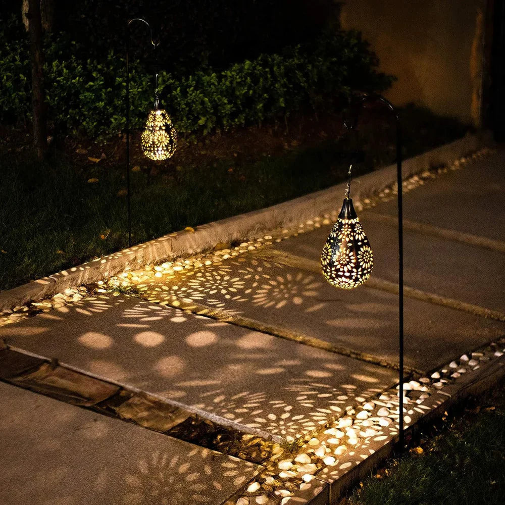 LumiDrop™ | Sfeervolle zonne-energie lichtdruppel lamp roestvrij staal